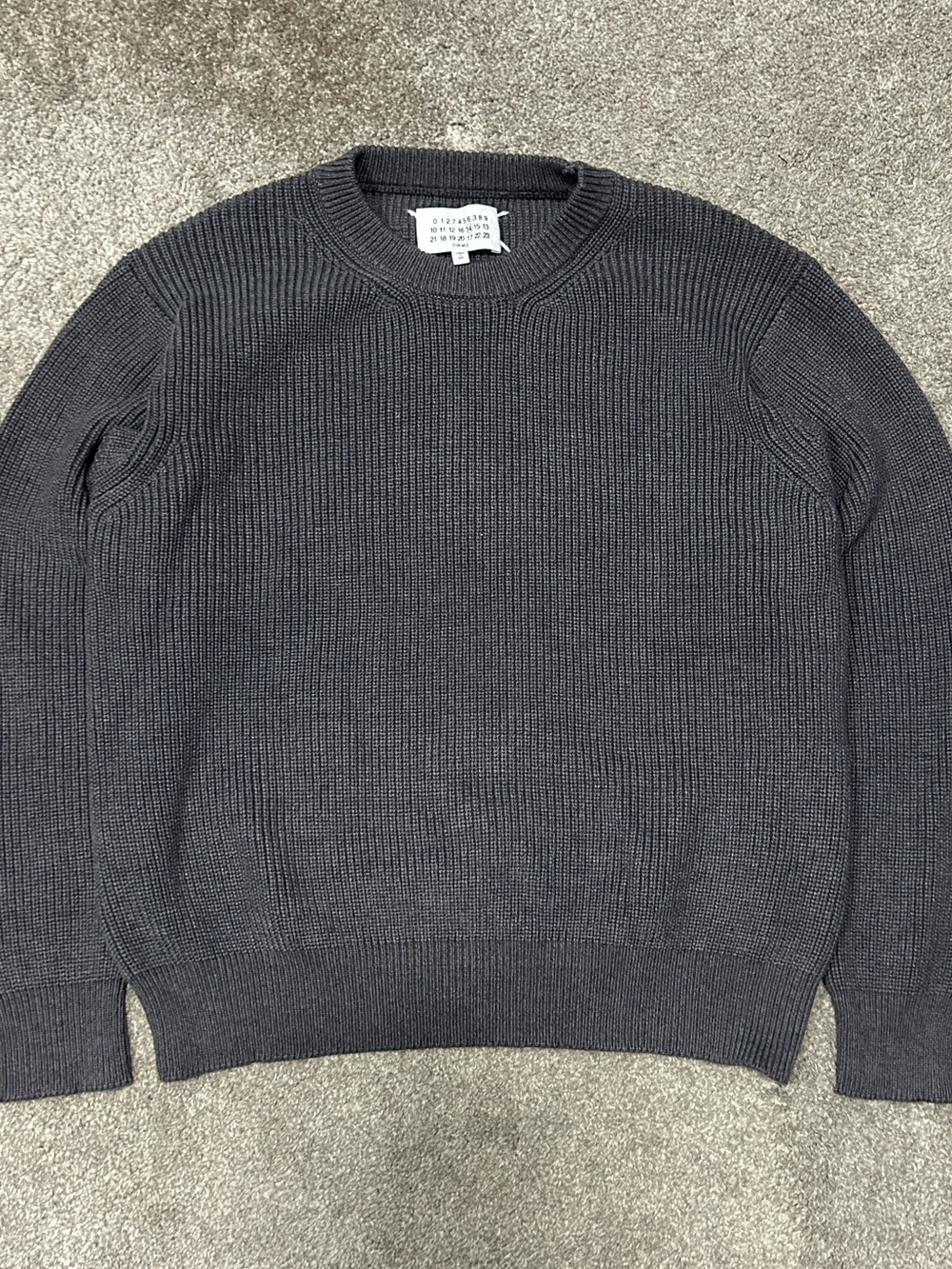 Maison Martin Margiela 3D Knit Grey Crewneck Sweater